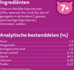 Whiskas 7+ Natvoer - Classic - Selectie In Saus - Maaltijdzakjes 48 X 85 G -Huisdierbenodigdheden 1200x1129 10