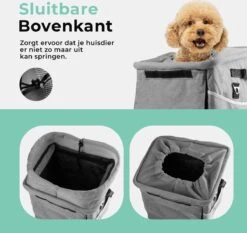 Château Animaux® Huisdier Fietsmand - Fiets Mand Voor Hond - Fietstas - Multifunctionele Afneembare Fiets Tas - Schoudertas - Rugtas Voor Dier -Huisdierbenodigdheden 1200x1130 6