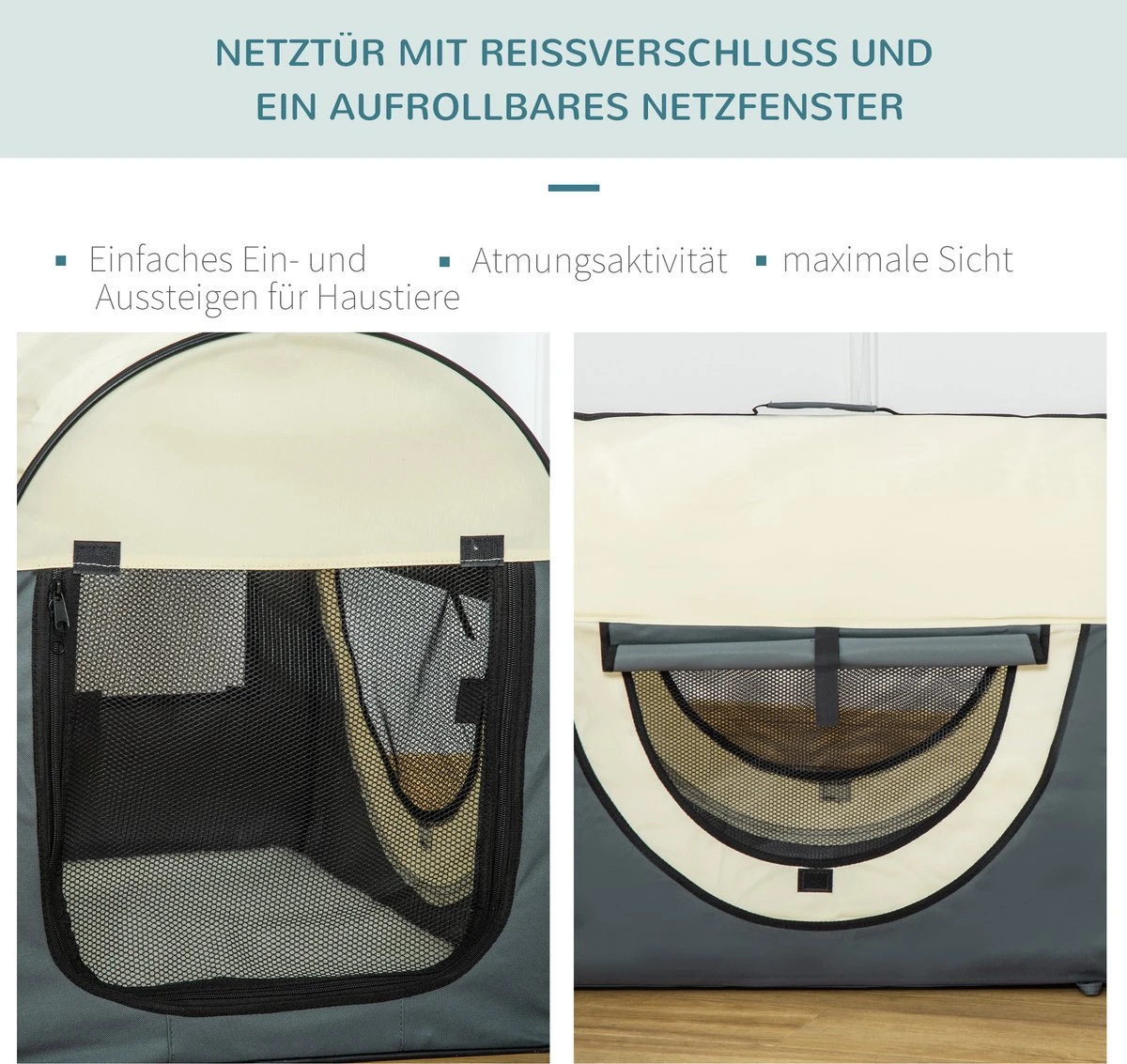 PawHut Hondenbox Inklapbare Hondentransportbox Dier 2 Kleuren 5 Maten 1O-T46O-R3DG-2 8 PawHut Hondenbox Inklapbare Hondentransportbox Dier 2 Kleuren 5 Maten 1O-T46O-R3DG-2 - Afbeelding 8