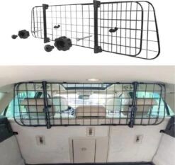 Nobleza RLJ - Hondenrek Auto - Universeel - Autorek Hond - Kofferbak - Bagagerek - Verstelbaar