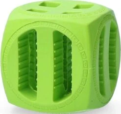 Dog Comets Pollux Duurzaam Hondenspeelgoed – Traktatiekubus Voor Honden - Extreem Sterk – Geschikt Voor Honden – Groen – 5.5x5.5cm