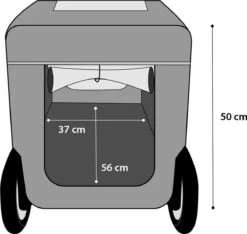 Flamingo - Hondenfietskar Doggy Liner Romero - Rood - 60x43x51cm -Huisdierbenodigdheden 1200x1139 7