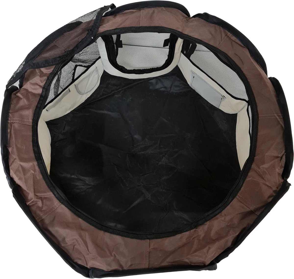 Dailyibed Opvouwbare Puppyren - Bruin - 115x115x58 Cm - Incl. Draagtas - Incl. Voederbak 9 Dailyibed Opvouwbare Puppyren - Bruin - 115x115x58 Cm - Incl. Draagtas - Incl. Voederbak - Afbeelding 9