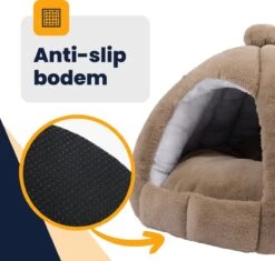 MIRO Katten Huis - Kattenhuizen - Kattenhok - Kattenmand - Dierenhuis - Extra Zacht - Bruin -Huisdierbenodigdheden 1200x1140 24