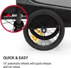 Klarfit Husky Race Hondenfietskar 282 Liter - 75 X 85 X 137 Cm (BxHxD) - Past Bij Alle Fietsen Met 26-28" - Belastbaarheid Van 40 Kg -Huisdierbenodigdheden 1200x1141 4