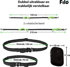 Filo Elastische Hondenriem Groot - Hardlopen En Wandelen - Hardloopriem Hond Handsfree Met Heuptasje - Looplijn Met Heupriem - Canicross Gordel Honden - Riemen - Heupgordel - Leiband -Huisdierbenodigdheden 1200x1143 1