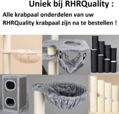 RHR Quality Royalty Krabpaal - Crème/wit - 60 X 60 X 155 Cm 23 RHR Quality Royalty Krabpaal - Crème/wit - 60 X 60 X 155 Cm -Huisdierbenodigdheden 1200x1144 11