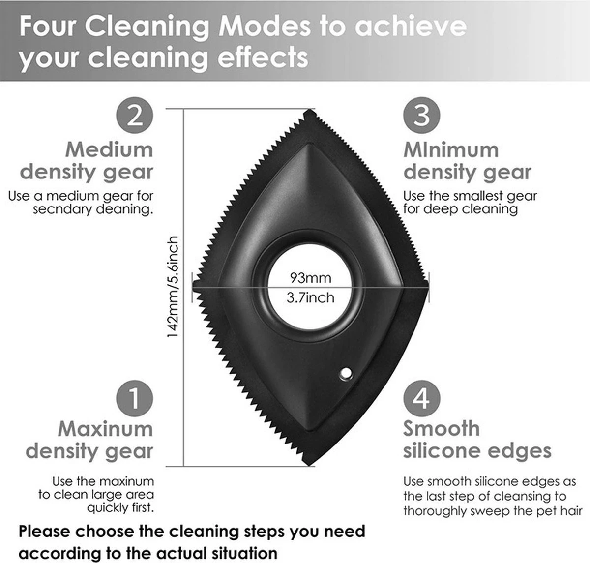 HairClean® Huisdierhaar Verwijderaar- Zwart - Haar Verwijderaar - Huisdieren - Hond En Kat - Pluizen Verwijderaar- 4 HairClean® Huisdierhaar Verwijderaar- Zwart - Haar Verwijderaar - Huisdieren - Hond En Kat - Pluizen Verwijderaar- - Afbeelding 4