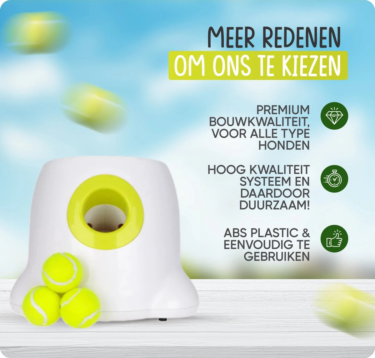 VEDIC® - Automatische Ballenwerper - Hondenspeelgoed - Ballenschieter Voor Honden 6 VEDIC® - Automatische Ballenwerper - Hondenspeelgoed - Ballenschieter Voor Honden - Afbeelding 6