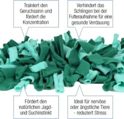 Bella & Balu Snuffelmat Voor Honden (45 X 30 Cm) - Het Snuffelmatten Dient Als Interactief Zoekspel, Bevordert Het Natuurlijk Zoeken Naar Voedsel En Traint De Reukzin Van Uw Hond (Groen) -Huisdierbenodigdheden 1200x1150 14