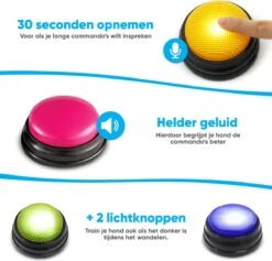 BFreshPets Praatknop Voor Honden - 6 Stuks - Dogbuttons - Hondenspeelgoed - Honden Training - Laat Uw Huisdier Spreken -Huisdierbenodigdheden 1200x1150 15