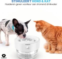 Vulpes Pets® Drinkfontein Voor Kat & Hond – Draadloze Kattenfontein – Waterbak En Waterfontein Kat – Oplaadbaar, Draagbaar & Draadloos - Drinkbak Hond - Anti Knoei - PRO Versie -Huisdierbenodigdheden 1200x1150 8