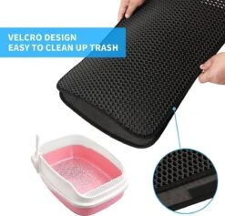 Nixnix - Kattenbakmat - 40 X 50 Cm - Waterdicht - Dubbele Laag - Honingraatstructuur - Uitloopmat - Placemat Kat - Schoonloopmat Kattenbak - Kattenbak Accessoires - Katten Grit Opvanger - Katten Mat -Huisdierbenodigdheden 1200x1151 15