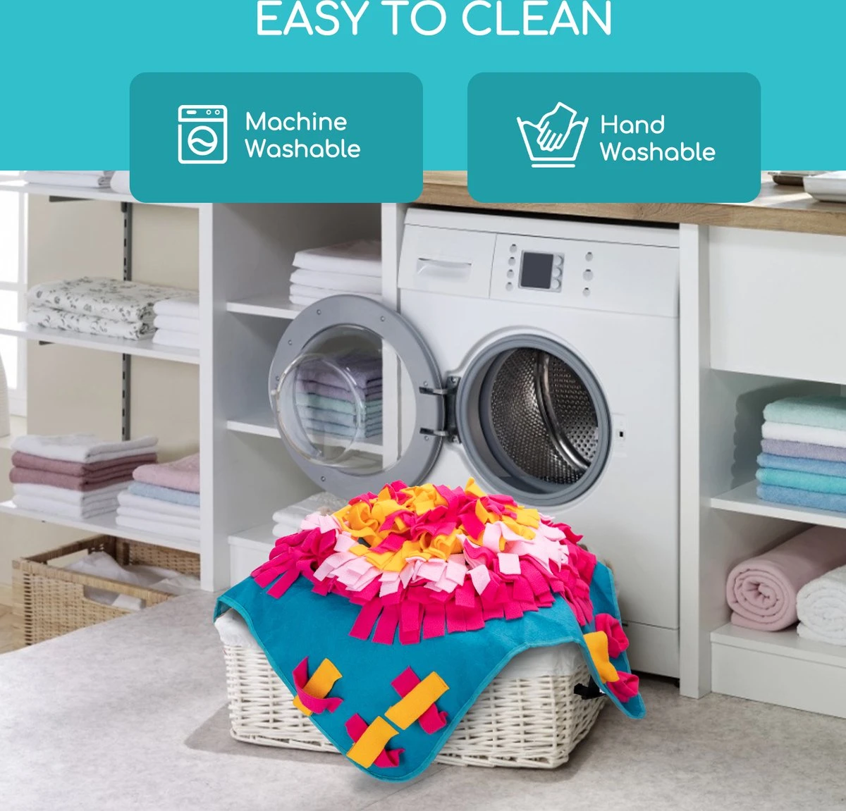 Nobleza Snuffelmat - Speelmat - Hondenspeelgoed - Fleece - Snackmat - 70 X 70 Cm 2 Nobleza Snuffelmat - Speelmat - Hondenspeelgoed - Fleece - Snackmat - 70 X 70 Cm - Afbeelding 2