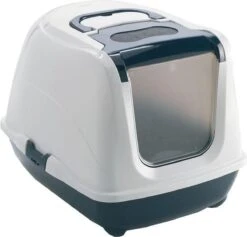 Moderna - Kattenbak - Flip Cat Jumbo - Donkerblauw/wit - 41,0x43,9x57,6 Cm -Huisdierbenodigdheden 1200x1152 14