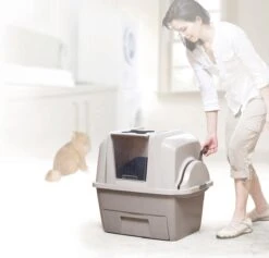 Catit Kattenbak - Incl. 4 Afvalzakken - Grijs/Wit - 67 X 48 X 46 Cm -Huisdierbenodigdheden 1200x1153 36