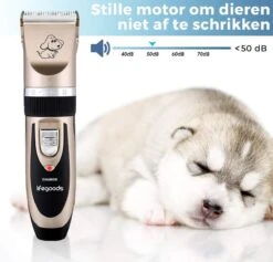 LifeGoods Hondentondeuse - Voor Katten En Honden - Complete Set - 5 Standen - Draadloos - Oplaadbaar - Goud/Zwart -Huisdierbenodigdheden 1200x1153 8
