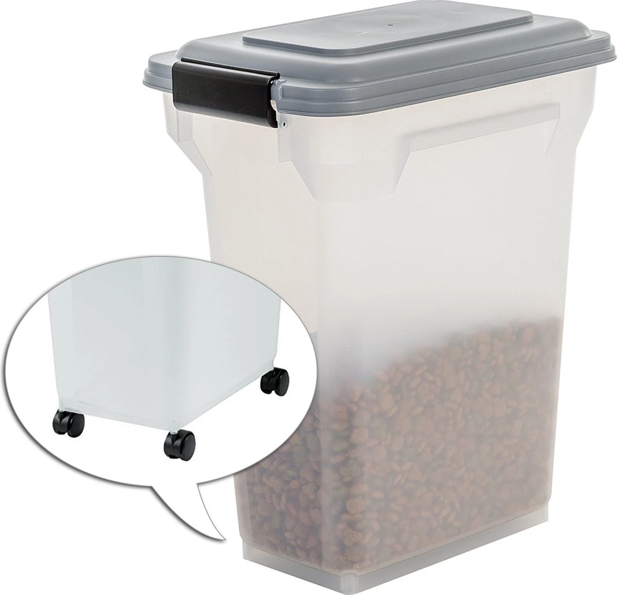 Iris Ohyama Air Tight Food Container ATS-M - Kunststof- 20 Liter - Transparant/Grijs - Met Schepje 5 Iris Ohyama Air Tight Food Container ATS-M - Kunststof- 20 Liter - Transparant/Grijs - Met Schepje - Afbeelding 5