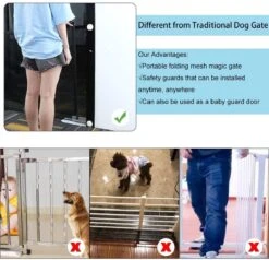 Merkloos ACE Pets – Oprolbaar Hondenrek Voor Binnen - Traphekje Hond Zonder Boren - Veiligheidshek Deurhekje - 180 X 72 Cm - Zwart -Huisdierbenodigdheden 1200x1157 8