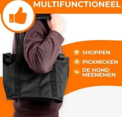 Merkloos Fietsmand Blauw Hond Premium - Boodschappentas - Hondenmand Fiets - Fietsmand Hond Voorop - Fietstas Hond - Stuurtas - Voor Mannen - Voor Vrouwen - Vrouw - Cadeau- Cadeautje -Huisdierbenodigdheden 1200x1158 5