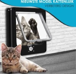 Gluxury Kattenluik Zwart Met Tunnel - 4 Vergrendelingsstanden - Weerbestendig - Binnen En Buiten - Maat L - Nederlandse Handleiding 13 Gluxury Kattenluik Zwart Met Tunnel - 4 Vergrendelingsstanden - Weerbestendig - Binnen En Buiten - Maat L - Nederlandse Handleiding -Huisdierbenodigdheden 1200x1159 40