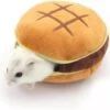 Premium Pluche Hamsterbedje Hamburger | Geschikt Voor In De Hamsterkooi | Hamster Speelgoed | Huisje | Kooi | Knuffel | Hangmat | Knaagdier | Knaagdieren | Knaagdierkooi | Knaagdierhuis | Rat | Rattenkooi | Hamster Bed