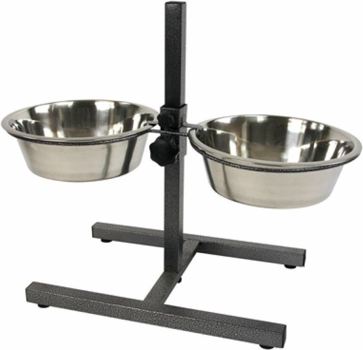 H-Standaard Inclusief Roestvrijstalen Voerbakken - 24 Cm 1 H-Standaard Inclusief Roestvrijstalen Voerbakken - 24 Cm