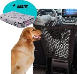 Merkloos BeautyFit - Hondennet Voor In De Auto + Hondenkleedje - Veiligheidsnet Hond - Hondenrek - Veiligheidsrek - Honden Barrière