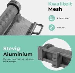 Château Animaux® - Tot 180cm Breed Traphekje Oprolbaar Hond - Stijlvolle Oplossing - Dieren Hek - Honden Hek -Huisdierbenodigdheden 1200x1165 7