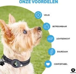 Vulpes Pets® Hondenhalsband Geschikt Voor Apple AirTag - Apple Airtag Halsband Voor Honden Pro - Veilig, Lichtgewicht, Reflecterend & Comfortabel - Anti-kras En Waterbestendig - Incl. 2 Accessoires - 36-44 CM - M -Huisdierbenodigdheden 1200x1166 20