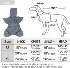 Super Absorberende Honden Badjas Grijs Maat L -Huisdierbenodigdheden 1200x1166 3