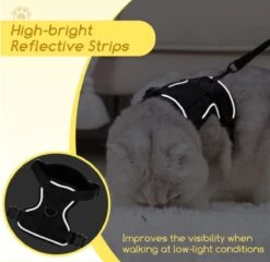 Nobleza Kattenharnas M Reflecterend Zwart Met Riem 9 Nobleza Kattenharnas M Reflecterend Zwart Met Riem -Huisdierbenodigdheden 1200x1166 33