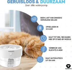 Vulpes Pets® Drinkfontein Voor Kat & Hond – Draadloze Kattenfontein – Waterbak En Waterfontein Kat – Oplaadbaar, Draagbaar & Draadloos - Drinkbak Hond - Anti Knoei - PRO Versie -Huisdierbenodigdheden 1200x1167 18