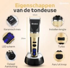 Woodoro Professionele 2-in-1 Hondentondeuse Voor Dikke Vacht – Draadloze Honden Tondeuse & Hondentrimmer – Stille Tondeuse Katten & Honden Trimset -Huisdierbenodigdheden 1200x1167 6