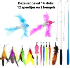 Filo Kattenhengel Set + 12 Kattenspeeltjes – Speelhengels Interactief Kattenspeelgoed – Hengel Kattenspeeltje Kittens - Speelgoed Speelhengel Vis Kat En Kitten -Huisdierbenodigdheden 1200x1168 24