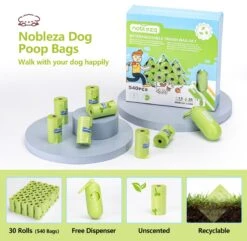 Nobleza AX6 - Hondenpoepzakjes Met Dispenser - 540 Stuks - Biologisch Afbreekbaar - Poepzakjes Hond - 36 Rollen -Huisdierbenodigdheden 1200x1169 5