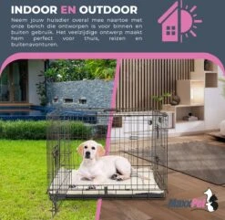 MaxxPet Hondenbench - Bench - Bench Voor Honden - Hondenbench Opvouwbaar - Incl. Plaid - 61 X 43 X 48 Cm -Huisdierbenodigdheden 1200x1170 15