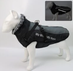 Nixnix - Honden Jas - Maat 4XL - Hondenjas - Kleine Hond - Grote Hond - Waterafstotend - Gevoerd Met Rits - Warme Hondenjas