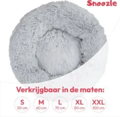 Snoozle Donut Hondenmand - Zacht En Luxe Hondenkussen - Wasbaar - Fluffy - Hondenmanden - 60cm - Lichtgrijs -Huisdierbenodigdheden 1200x1171 12