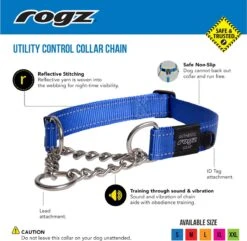 Rogz Utility Sliphalsband Ketting Zwart - - 45-70x2.5 Cm -Huisdierbenodigdheden 1200x1171 19