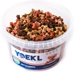 YOEKL Mixtrainers 1500 Gram Voordeelemmer - Kip/Lam/Rund/Vis Hondensnacks - Beloningssnoep - Trainingssnoep 5 YOEKL Mixtrainers 1500 Gram Voordeelemmer - Kip/Lam/Rund/Vis Hondensnacks - Beloningssnoep - Trainingssnoep -Huisdierbenodigdheden 1200x1172 12