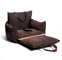 Dogs&Co Luxe Honden Autostoel Royal+ Choco Waterproof Quilt -Huisdierbenodigdheden 1200x1172 4