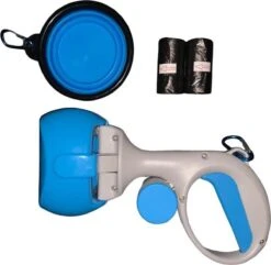 Merkloos Honden Poepschep – Hondenpoepschep - Poepgrijper - Pooper Scooper - Hond - Blauw - Schep