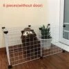 Merkloos Opvouwbare Hond Hek Gates -Hond Hek-Hond Kat Bewaker - Gemakkelijk Behuizing Hondenhekken-Kennel Huis Oefening Training-Zonder Deur- 6 STKS Wit
