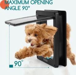 Nobleza Kattenluik Met Tunnel - 4 Vergrendelingsstanden - Weerbestendig - Binnen En Buiten - 28.5 X 25 Cm - Maat XL - Zwart -Huisdierbenodigdheden 1200x1173 28