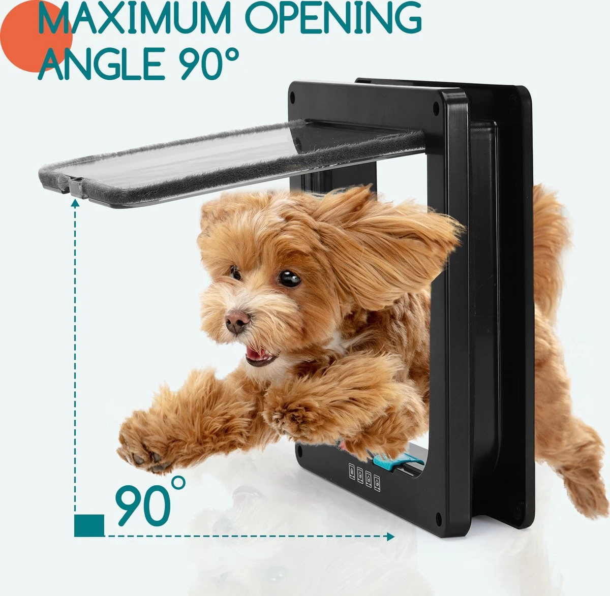 Nobleza Kattenluik Met Tunnel - 4 Vergrendelingsstanden - Weerbestendig - Binnen En Buiten - 28.5 X 25 Cm - Maat XL - Zwart 5 Nobleza Kattenluik Met Tunnel - 4 Vergrendelingsstanden - Weerbestendig - Binnen En Buiten - 28.5 X 25 Cm - Maat XL - Zwart - Afbeelding 5