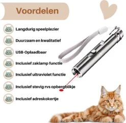 Laserpen - USB - Kattenspeeltjes - Zaklamp - Kat - Laser - Kattenspeelgoed - RVS Opbergblikje -Huisdierbenodigdheden 1200x1175 27