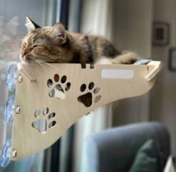 Merkloos Arnillo - Kattenhangmat - Kattenhangmat Raam - Kattenmand - Kattenbed - Kattenbed Raam - Kat Decoratie - Houten Kattenhangmat -Huisdierbenodigdheden 1200x1175 32