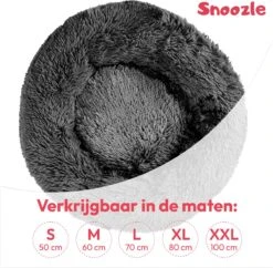 Snoozle Donut Hondenmand - Zacht En Luxe Hondenkussen - Wasbaar - Fluffy - Hondenmanden - 50cm - Grijs -Huisdierbenodigdheden 1200x1178 19