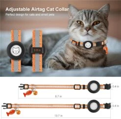 BJØRK™ Kattenhalsband Airtag - Reflecterend - Oranje - Verstelbaar - 20 Tot 30 Cm - Tracker- GPS - Geschikt Voor Apple AirTag - Kattenriem - Katten Accessoire - Halsband Kat Airtag -Huisdierbenodigdheden 1200x1180 21